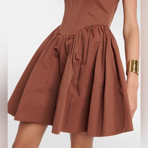 STAUD Brown Corset Mini Dress NWOT - Picture 5 of 16